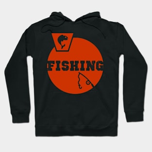 Fishing Birthday Gift Shirt. Includes a Fish and a Fishing Rod. Hoodie